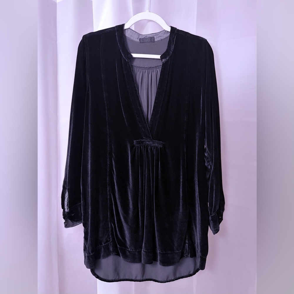CP Shades x Free People black velvet tunic top